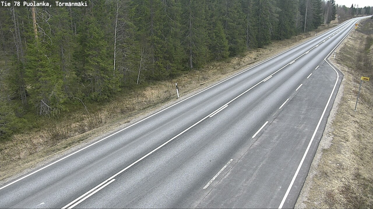 Weather Camera Image Väg 78 Puolango, Törmänmaki, Puolanka, Kainuu