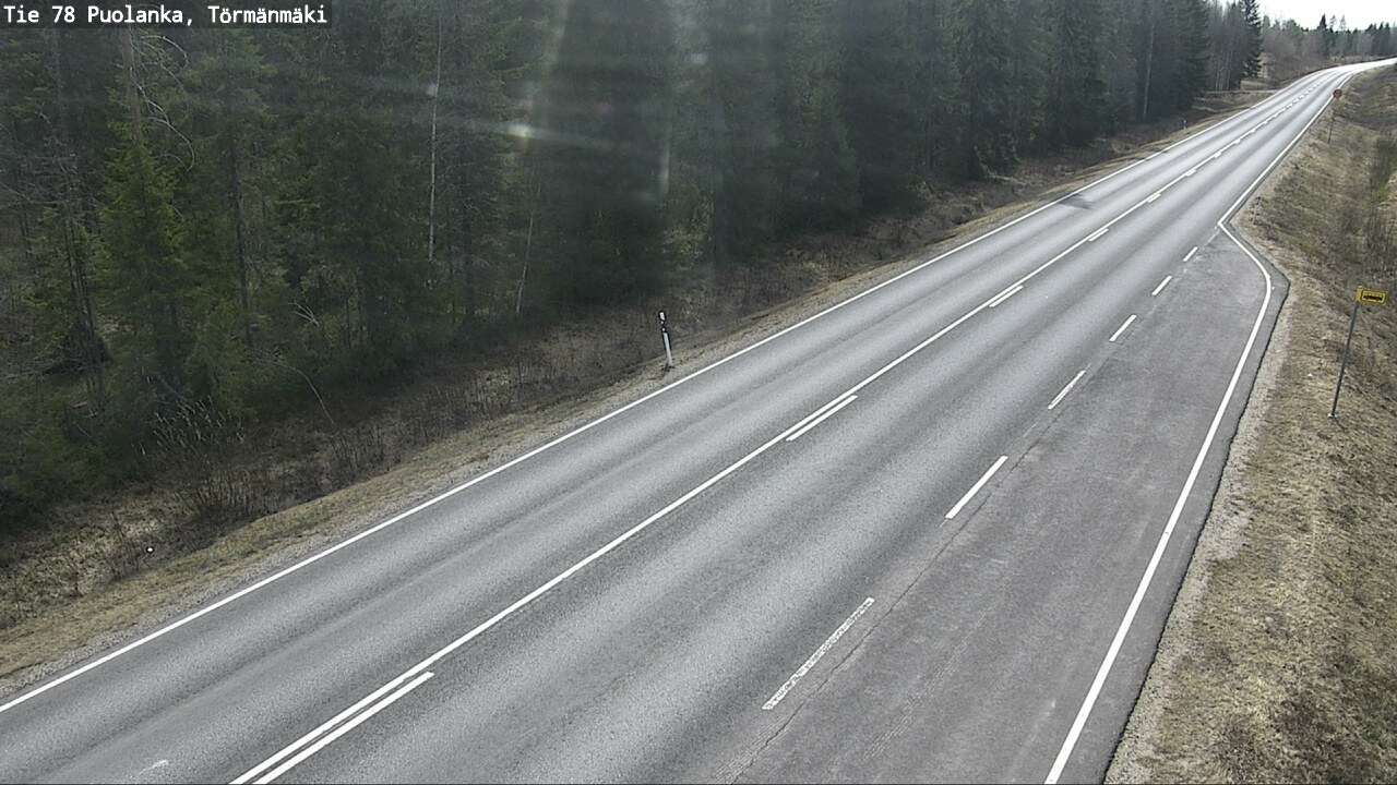 Weather Camera Image Väg 78 Puolango, Törmänmaki, Puolanka, Kainuu