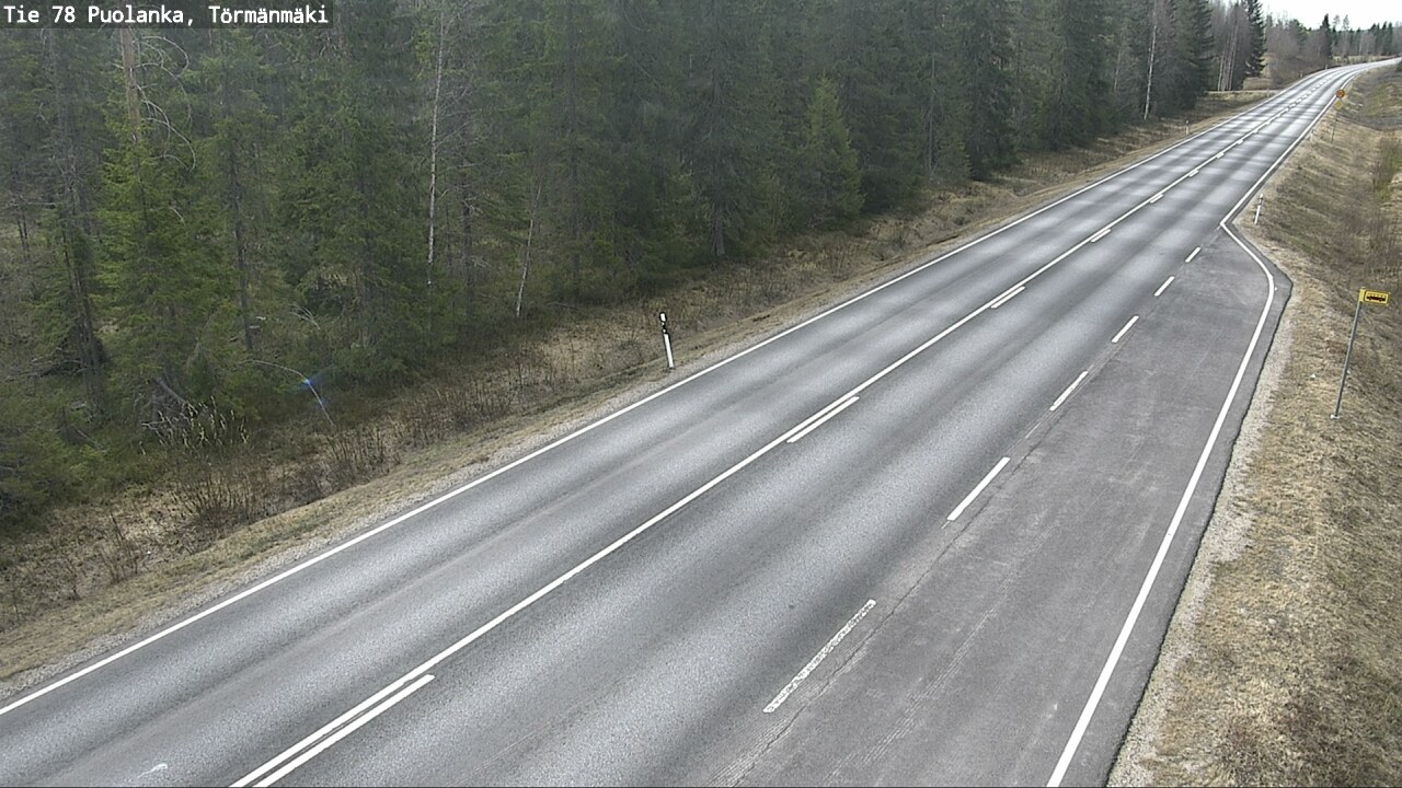 Weather Camera Image Väg 78 Puolango, Törmänmaki, Puolanka, Kainuu