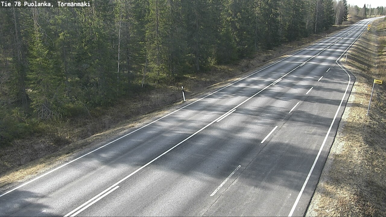Weather Camera Image Väg 78 Puolango, Törmänmaki, Puolanka, Kainuu