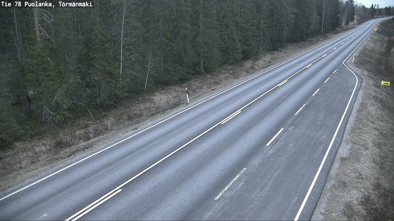 Weather Camera Image Road 78 Puolanka, Törmänmäki, Puolanka, Kainuu