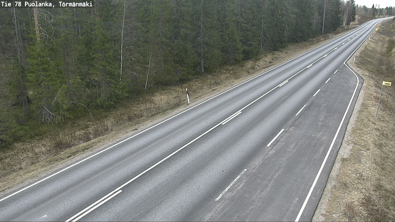 Weather Camera Image Väg 78 Puolango, Törmänmaki, Puolanka, Kainuu