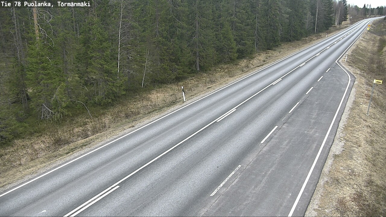 Weather Camera Image Väg 78 Puolango, Törmänmaki, Puolanka, Kainuu