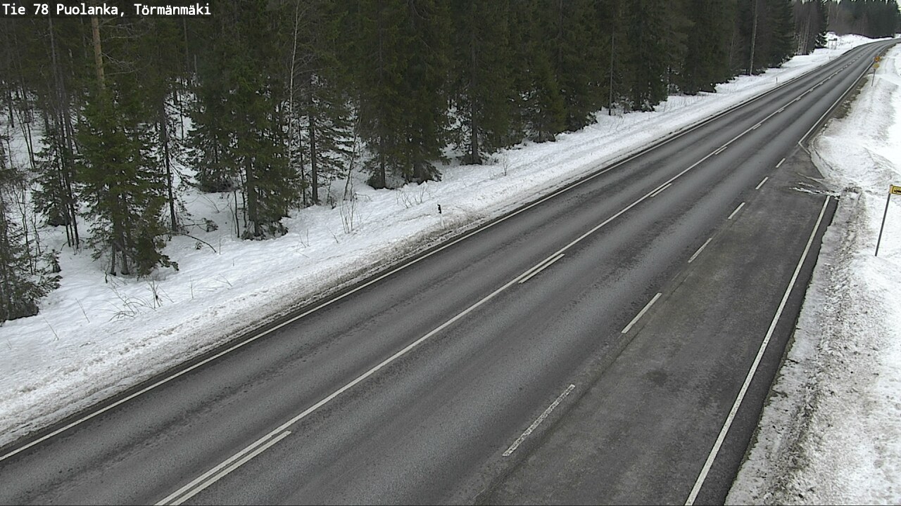Weather Camera Image Road 78 Puolanka, Törmänmäki, Puolanka, Kainuu