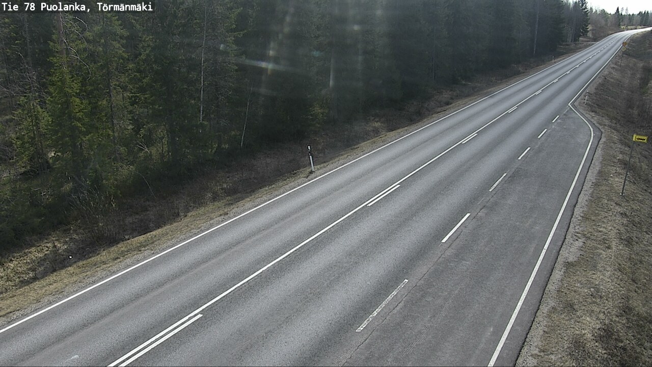 Weather Camera Image Väg 78 Puolango, Törmänmaki, Puolanka, Kainuu