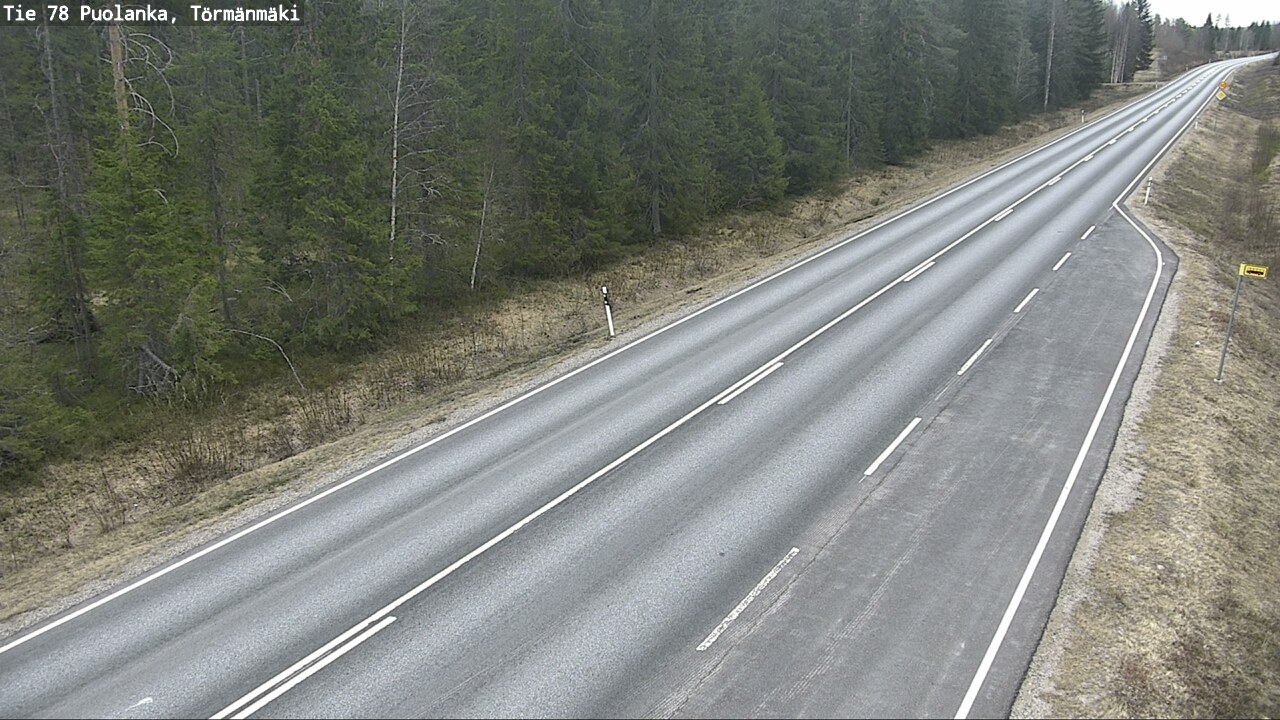 Weather Camera Image Väg 78 Puolango, Törmänmaki, Puolanka, Kainuu