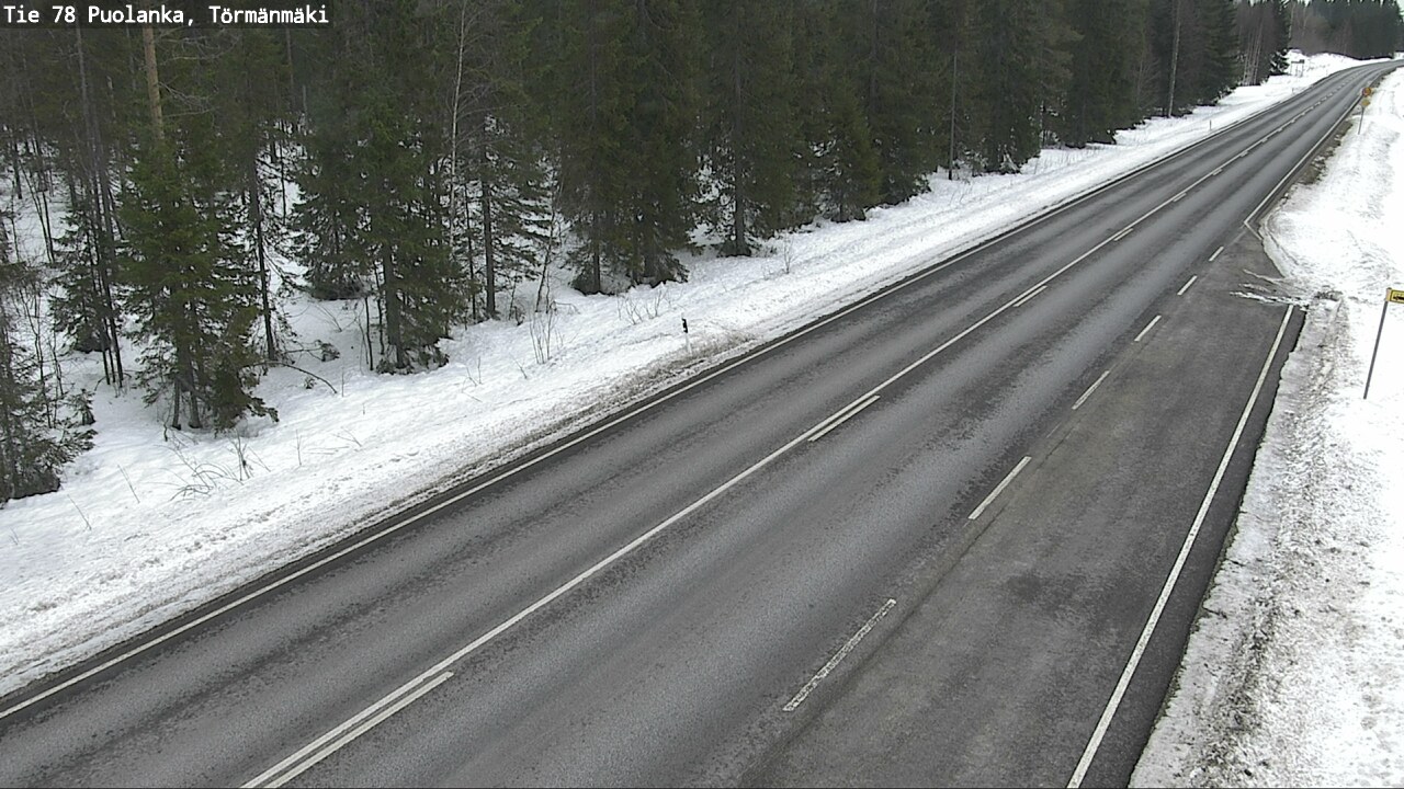 Weather Camera Image Road 78 Puolanka, Törmänmäki, Puolanka, Kainuu