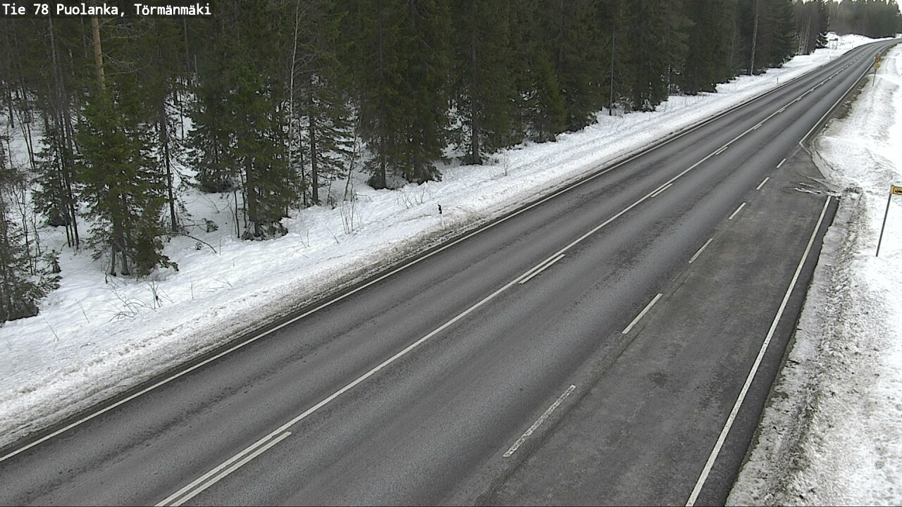 Weather Camera Image Road 78 Puolanka, Törmänmäki, Puolanka, Kainuu