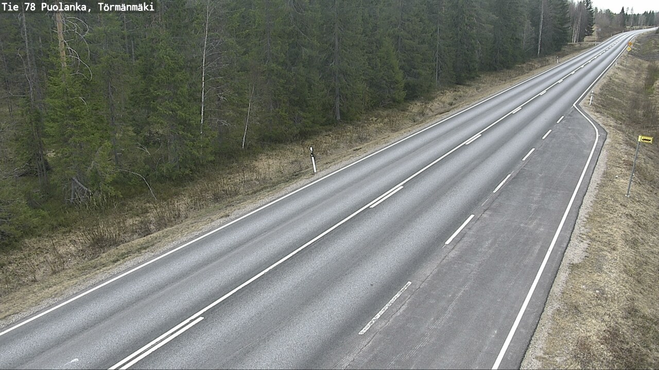 Weather Camera Image Väg 78 Puolango, Törmänmaki, Puolanka, Kainuu