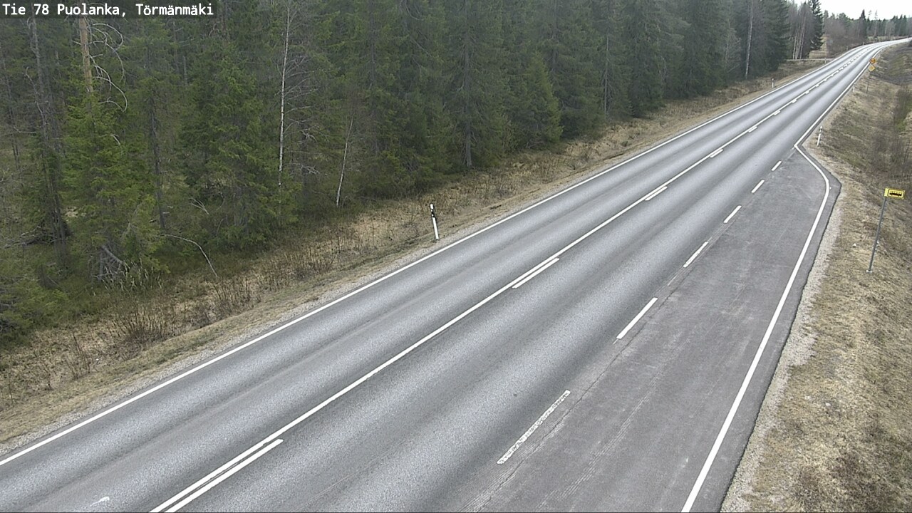 Weather Camera Image Väg 78 Puolango, Törmänmaki, Puolanka, Kainuu