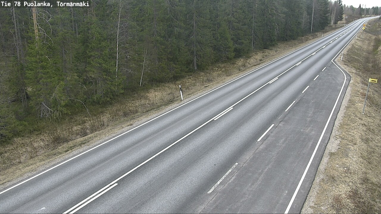 Weather Camera Image Väg 78 Puolango, Törmänmaki, Puolanka, Kainuu