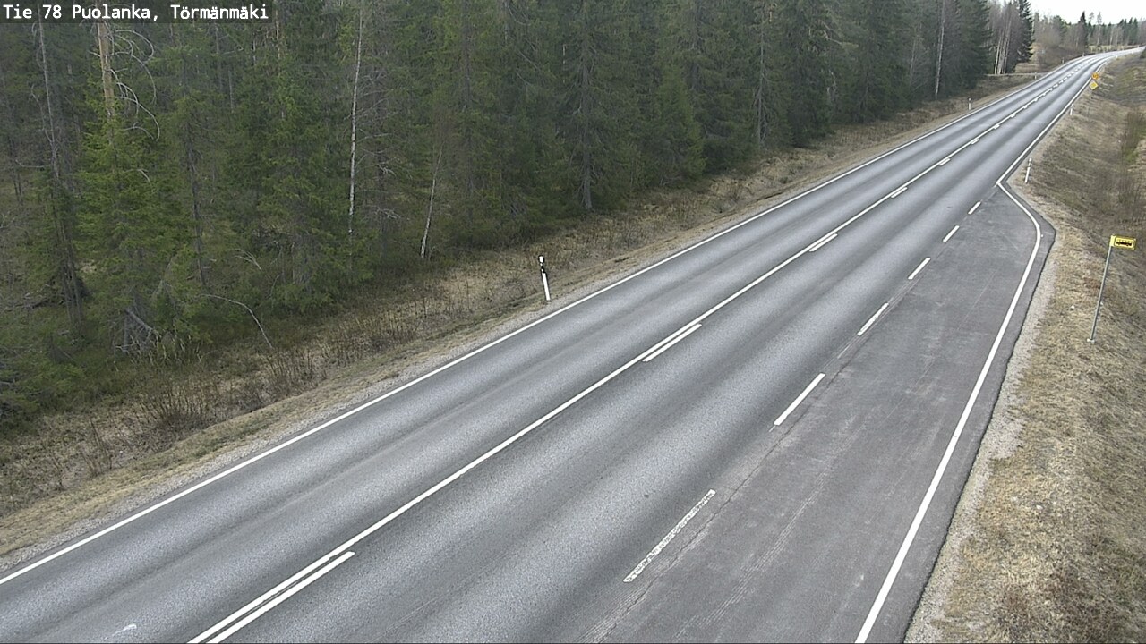 Weather Camera Image Väg 78 Puolango, Törmänmaki, Puolanka, Kainuu