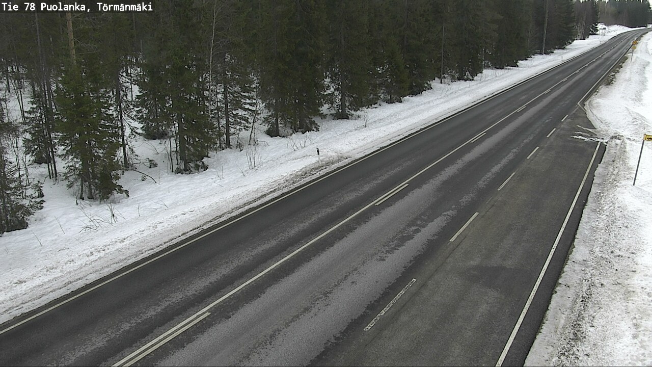 Weather Camera Image Road 78 Puolanka, Törmänmäki, Puolanka, Kainuu
