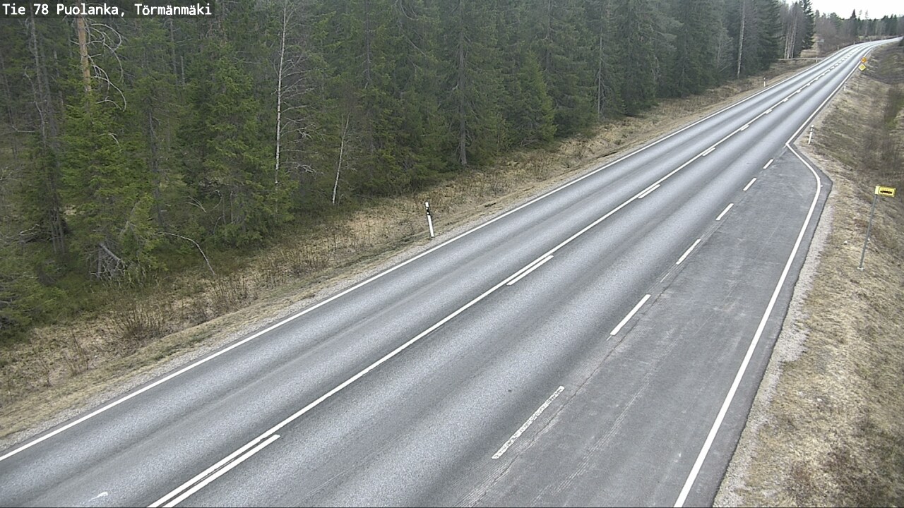 Weather Camera Image Väg 78 Puolango, Törmänmaki, Puolanka, Kainuu