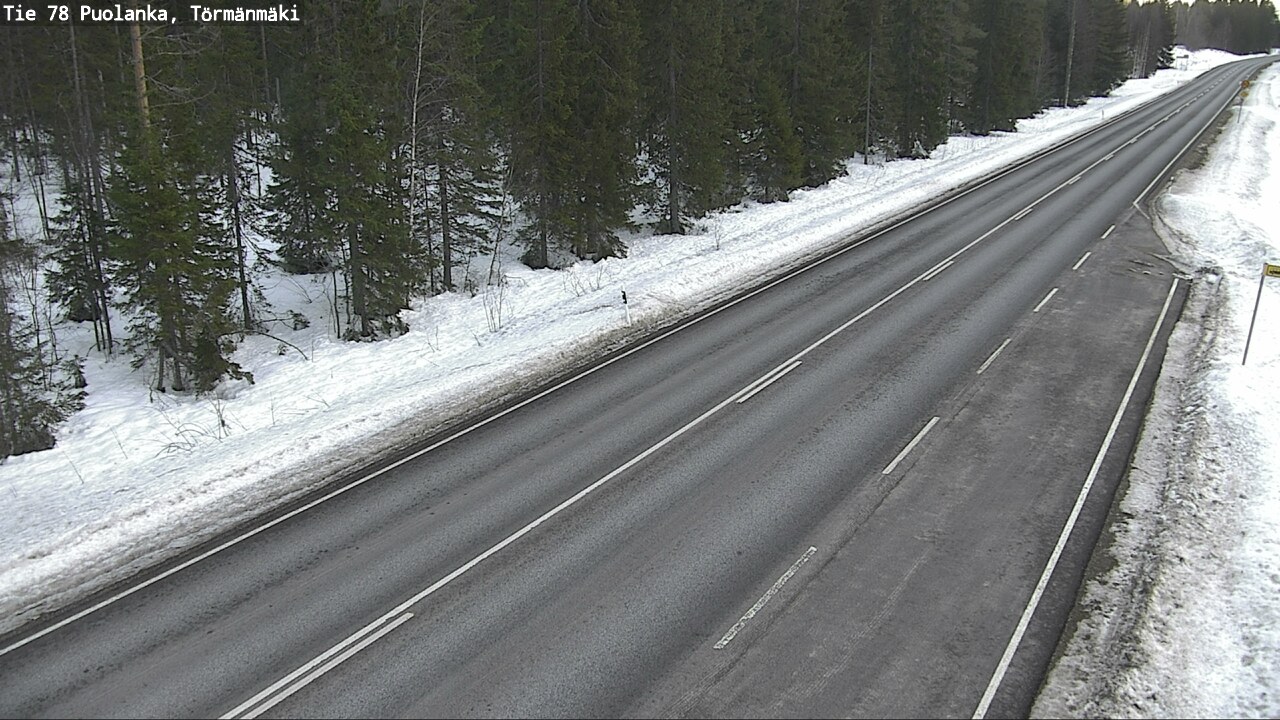 Weather Camera Image Road 78 Puolanka, Törmänmäki, Puolanka, Kainuu