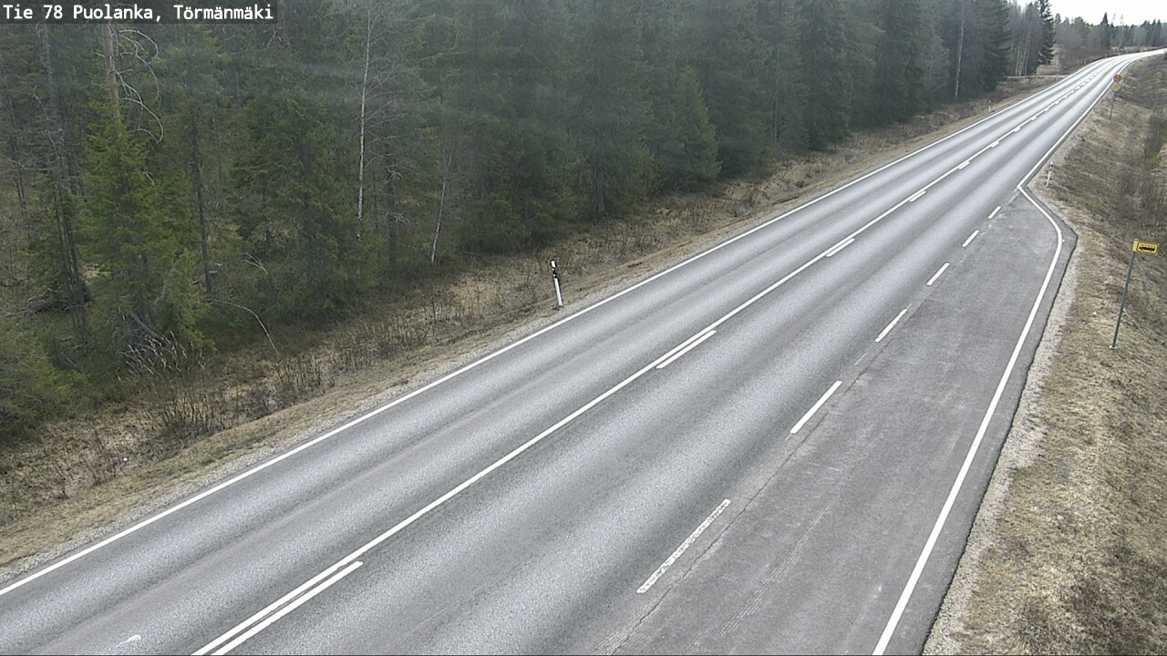 Weather Camera Image Väg 78 Puolango, Törmänmaki, Puolanka, Kainuu