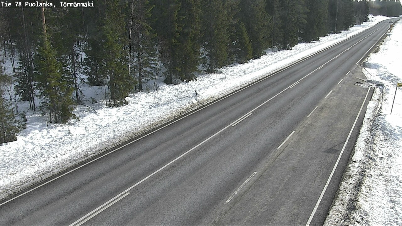 Weather Camera Image Road 78 Puolanka, Törmänmäki, Puolanka, Kainuu