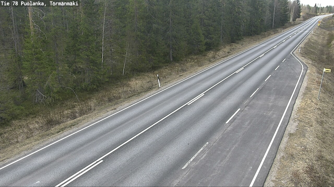 Weather Camera Image Väg 78 Puolango, Törmänmaki, Puolanka, Kainuu