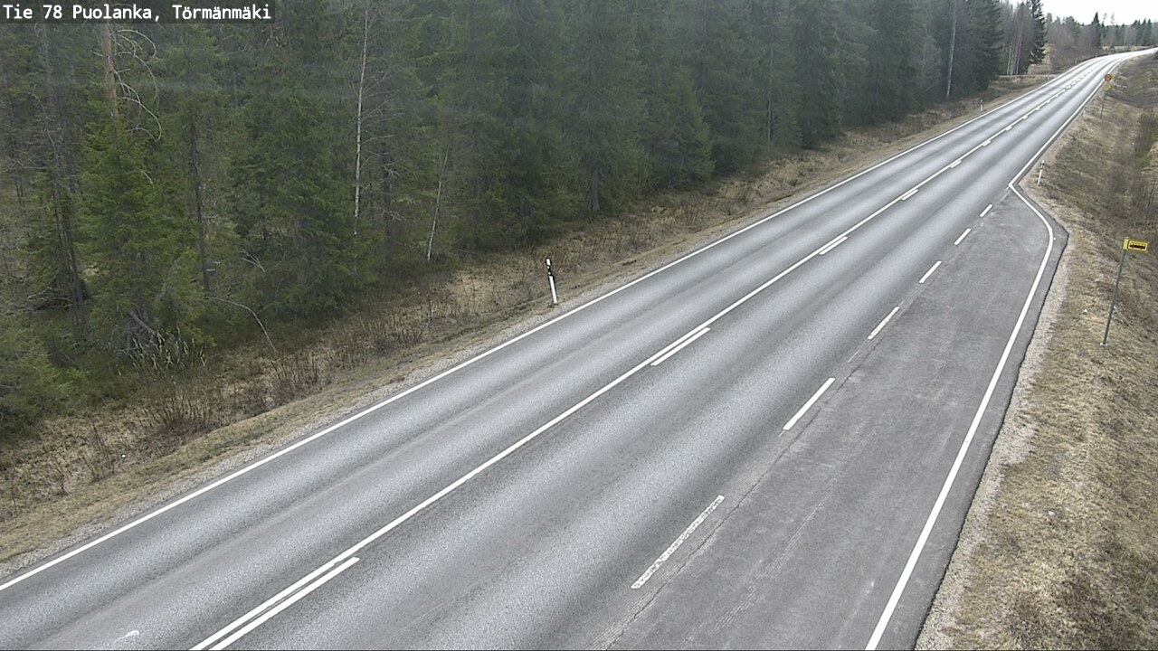 Weather Camera Image Väg 78 Puolango, Törmänmaki, Puolanka, Kainuu