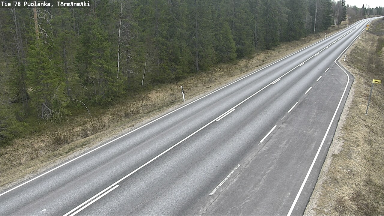 Weather Camera Image Väg 78 Puolango, Törmänmaki, Puolanka, Kainuu
