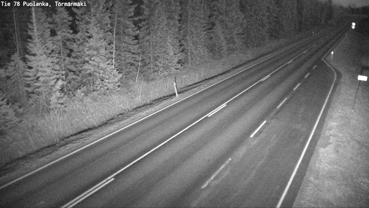 Weather Camera Image Road 78 Puolanka, Törmänmäki, Puolanka, Kainuu