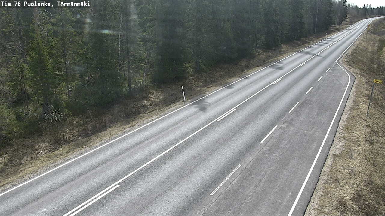 Weather Camera Image Väg 78 Puolango, Törmänmaki, Puolanka, Kainuu