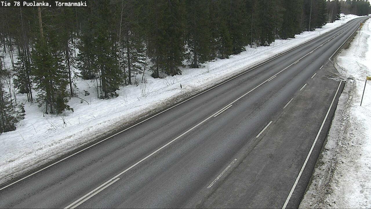 Weather Camera Image Road 78 Puolanka, Törmänmäki, Puolanka, Kainuu