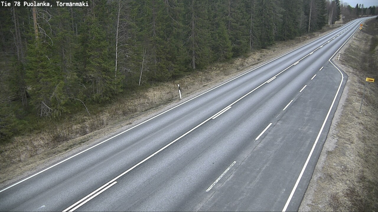 Weather Camera Image Road 78 Puolanka, Törmänmäki, Puolanka, Kainuu