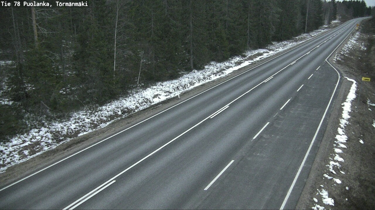 Weather Camera Image Road 78 Puolanka, Törmänmäki, Puolanka, Kainuu