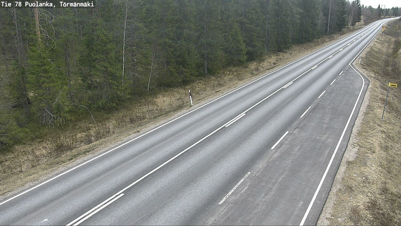 Weather Camera Image Väg 78 Puolango, Törmänmaki, Puolanka, Kainuu