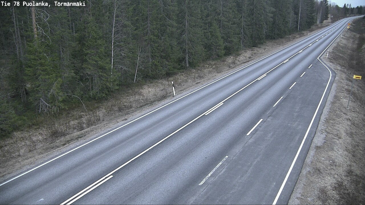 Weather Camera Image Road 78 Puolanka, Törmänmäki, Puolanka, Kainuu