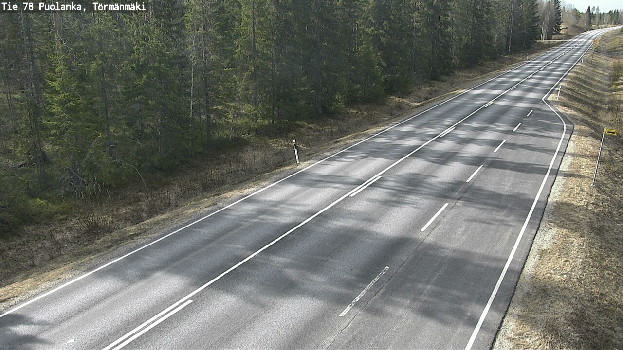Weather Camera Image Väg 78 Puolango, Törmänmaki, Puolanka, Kainuu