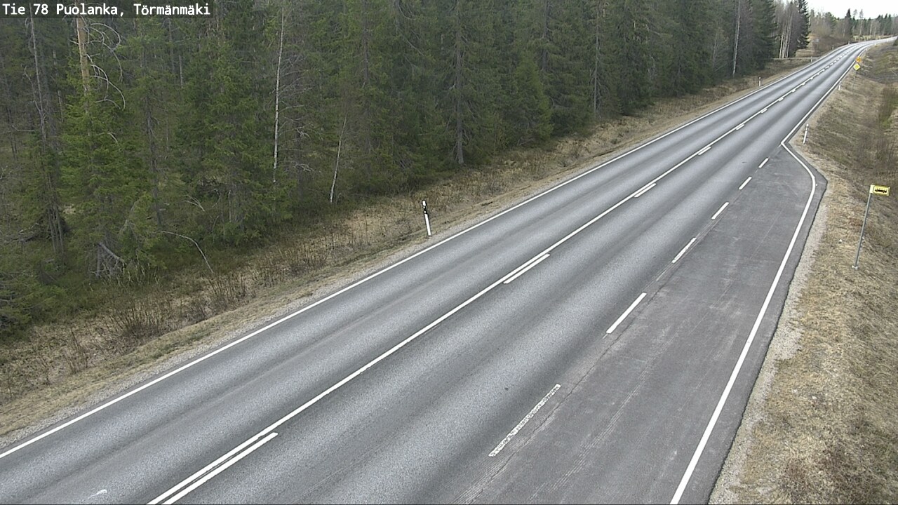 Weather Camera Image Väg 78 Puolango, Törmänmaki, Puolanka, Kainuu