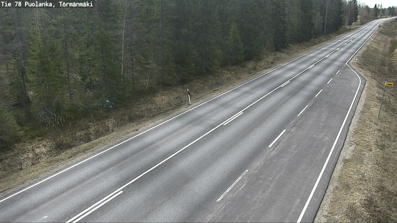 Weather Camera Image Väg 78 Puolango, Törmänmaki, Puolanka, Kainuu