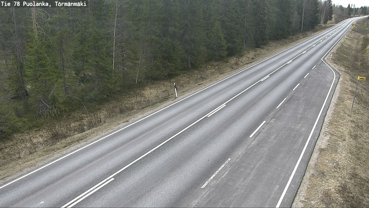 Weather Camera Image Väg 78 Puolango, Törmänmaki, Puolanka, Kainuu