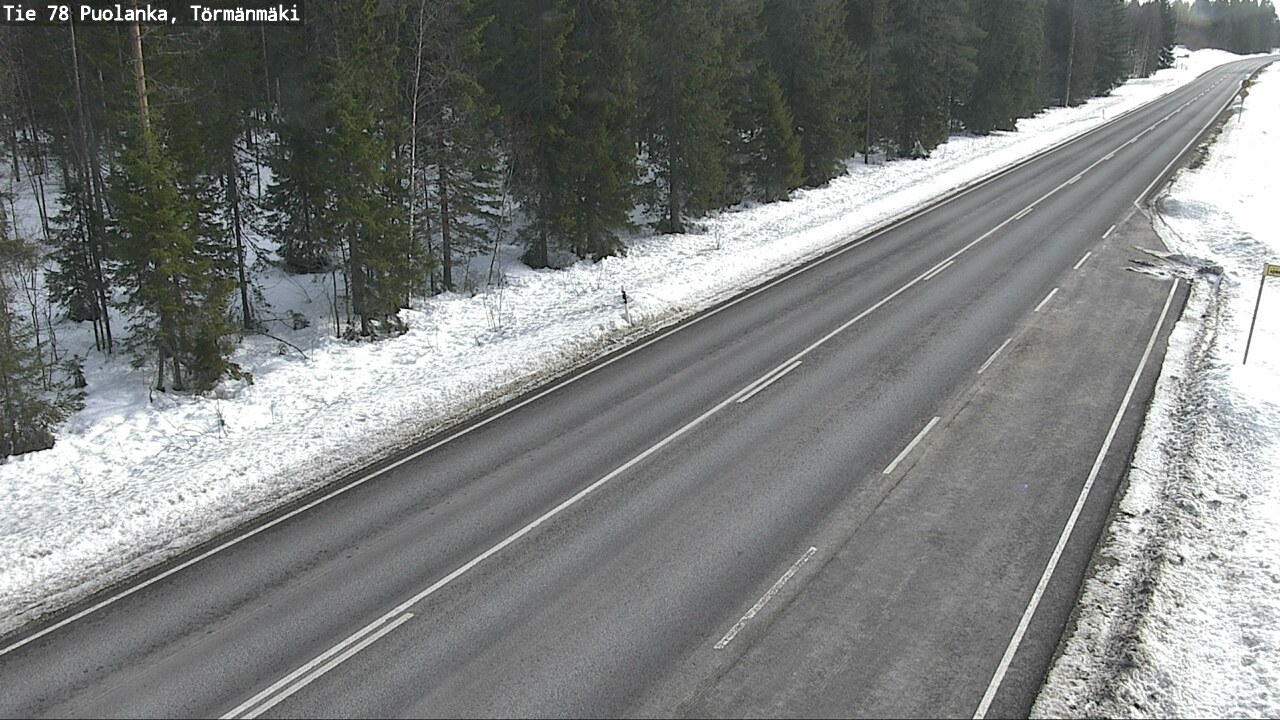 Weather Camera Image Road 78 Puolanka, Törmänmäki, Puolanka, Kainuu