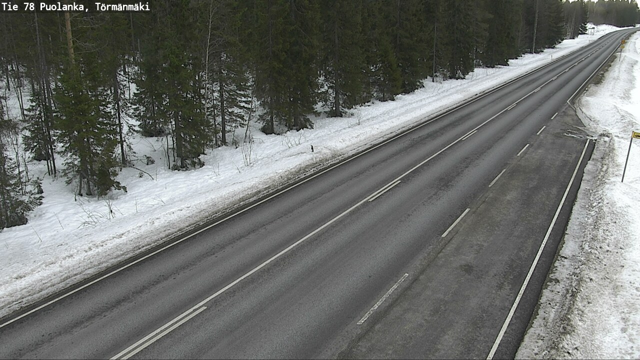 Weather Camera Image Road 78 Puolanka, Törmänmäki, Puolanka, Kainuu