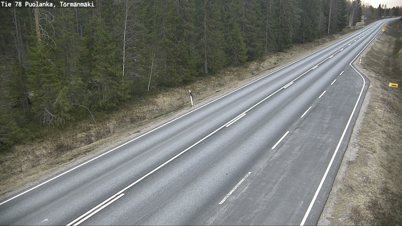 Weather Camera Image Road 78 Puolanka, Törmänmäki, Puolanka, Kainuu