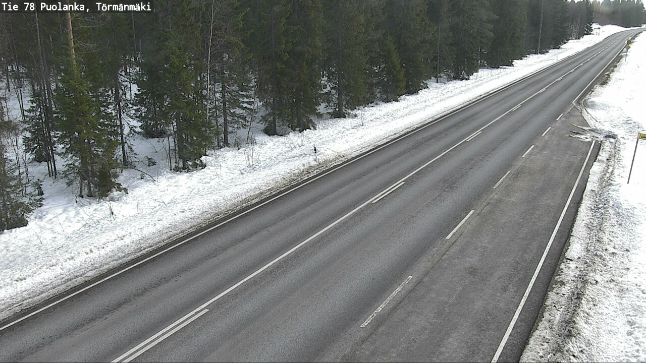 Weather Camera Image Road 78 Puolanka, Törmänmäki, Puolanka, Kainuu