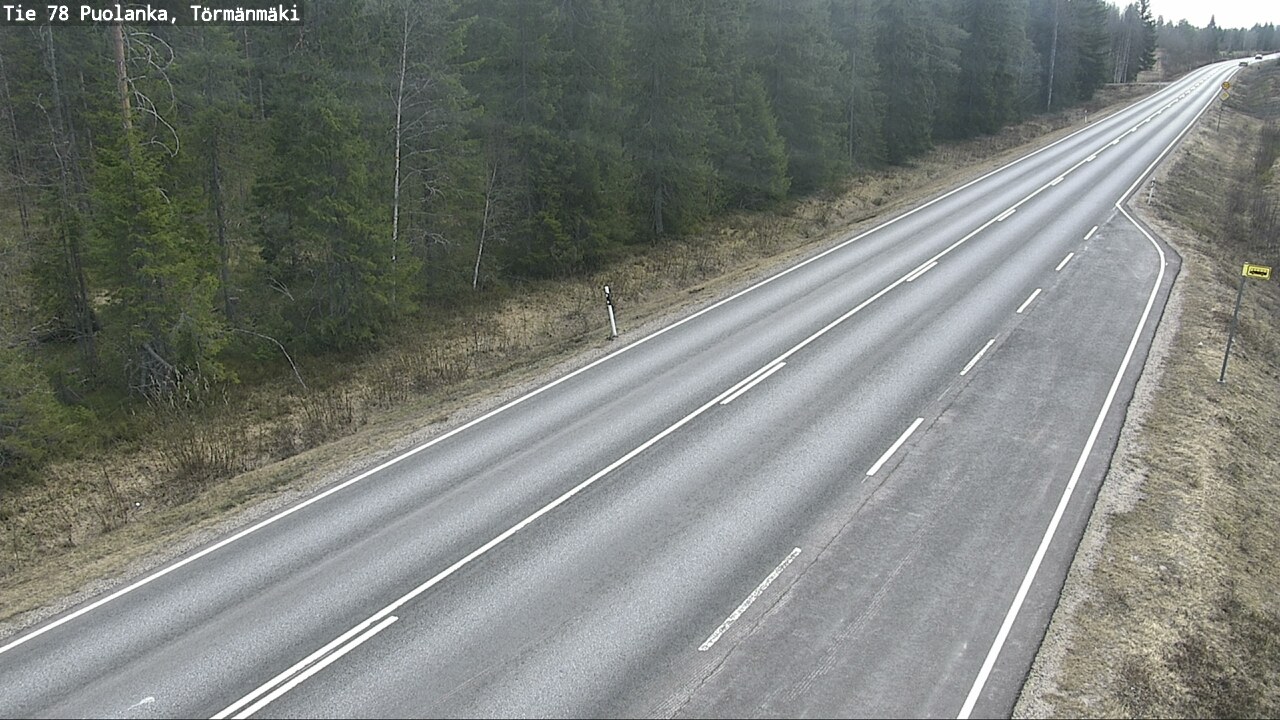 Weather Camera Image Väg 78 Puolango, Törmänmaki, Puolanka, Kainuu