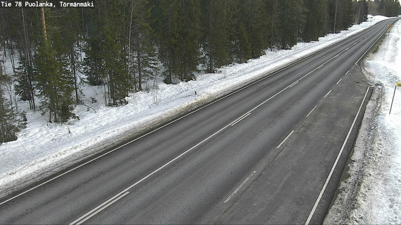 Weather Camera Image Road 78 Puolanka, Törmänmäki, Puolanka, Kainuu