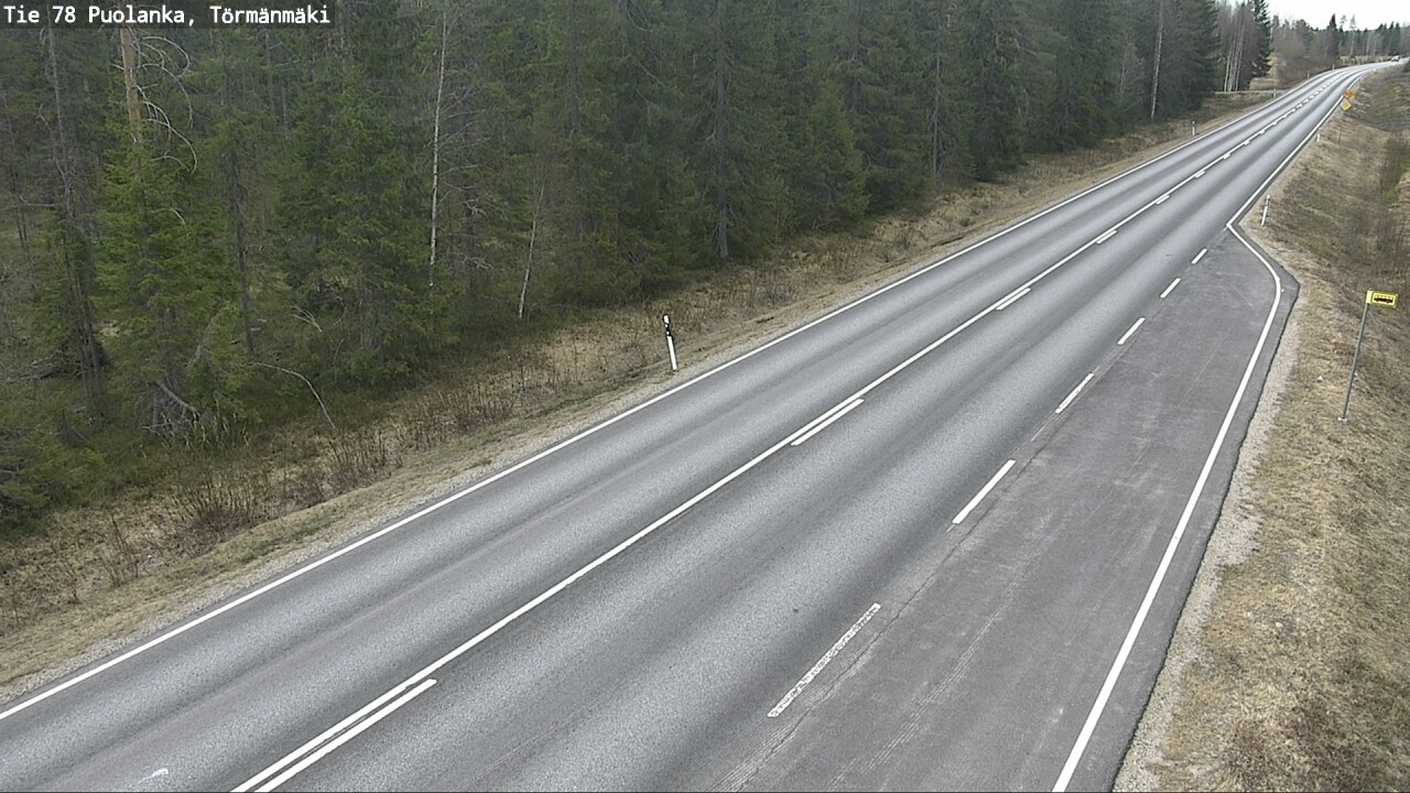 Weather Camera Image Väg 78 Puolango, Törmänmaki, Puolanka, Kainuu