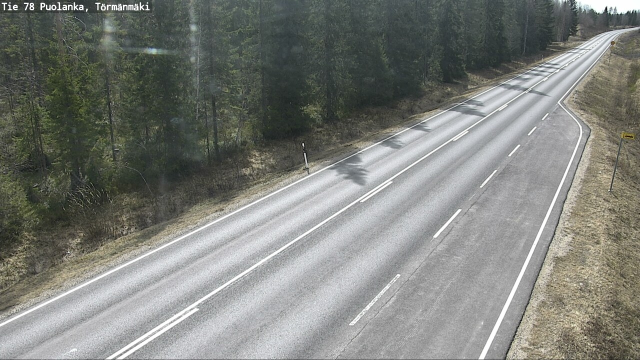 Weather Camera Image Väg 78 Puolango, Törmänmaki, Puolanka, Kainuu