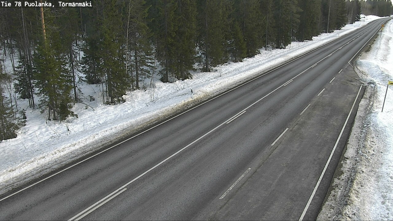 Weather Camera Image Road 78 Puolanka, Törmänmäki, Puolanka, Kainuu