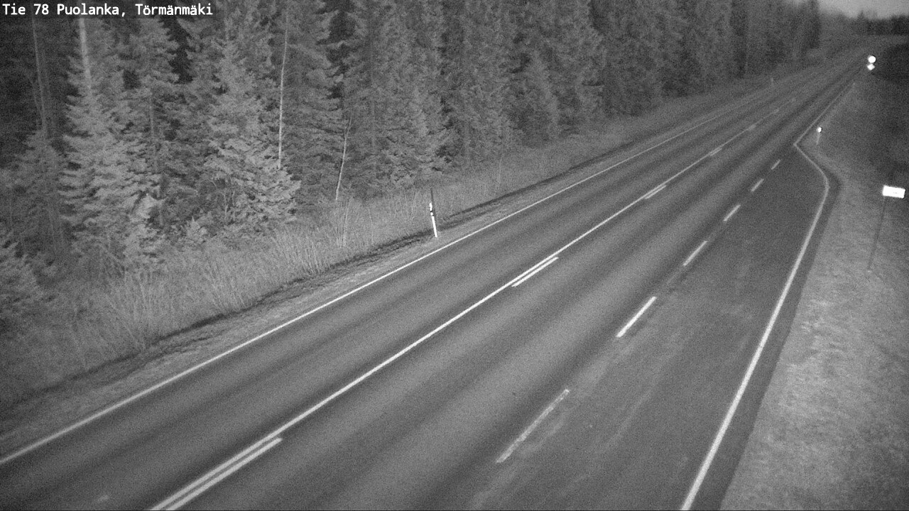 Weather Camera Image Road 78 Puolanka, Törmänmäki, Puolanka, Kainuu