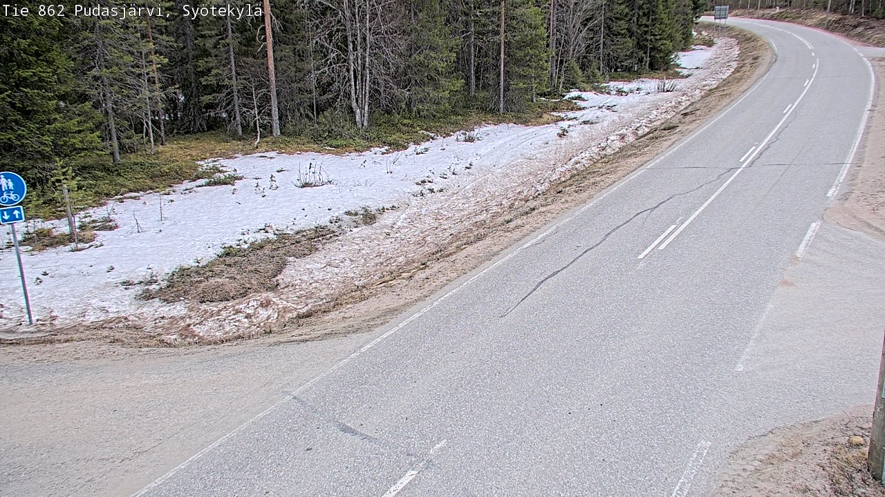Kelikamerat Kuva Tie 862 Pudasjärvi, Syötekylä, Pudasjärvi, Pohjois-Pohjanmaa