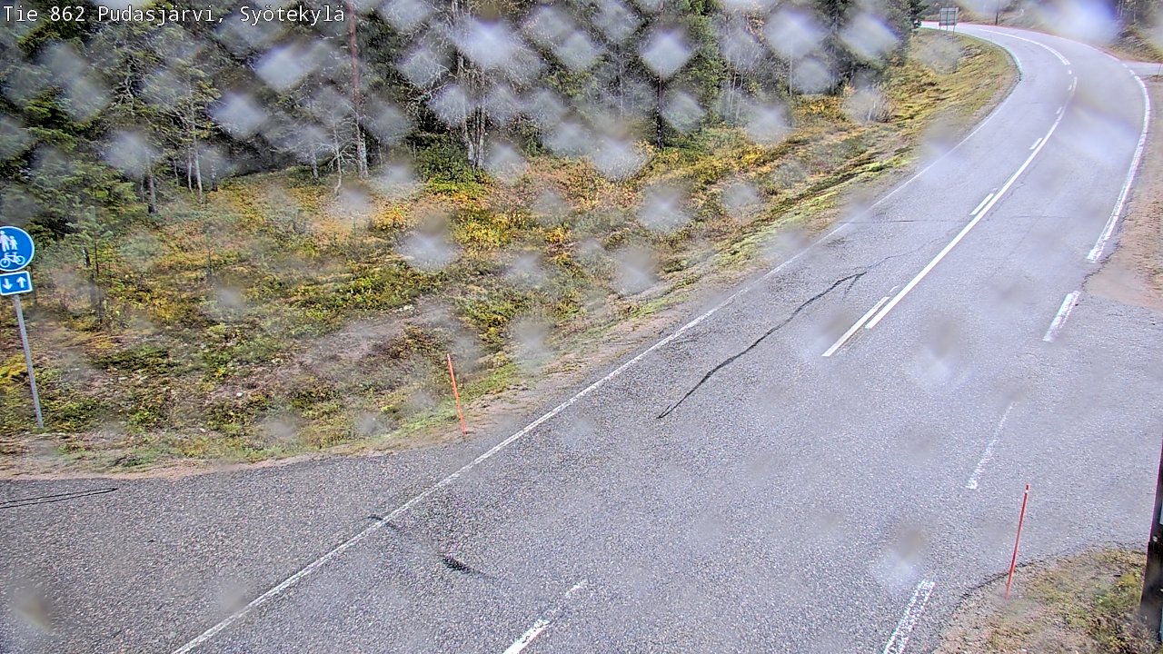 Weather Camera Image Road 862 Pudasjärvi, Syötekylä, Pudasjärvi, Pohjois-Pohjanmaa