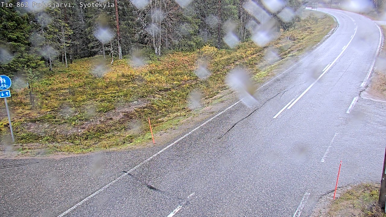 Weather Camera Image Road 862 Pudasjärvi, Syötekylä, Pudasjärvi, Pohjois-Pohjanmaa