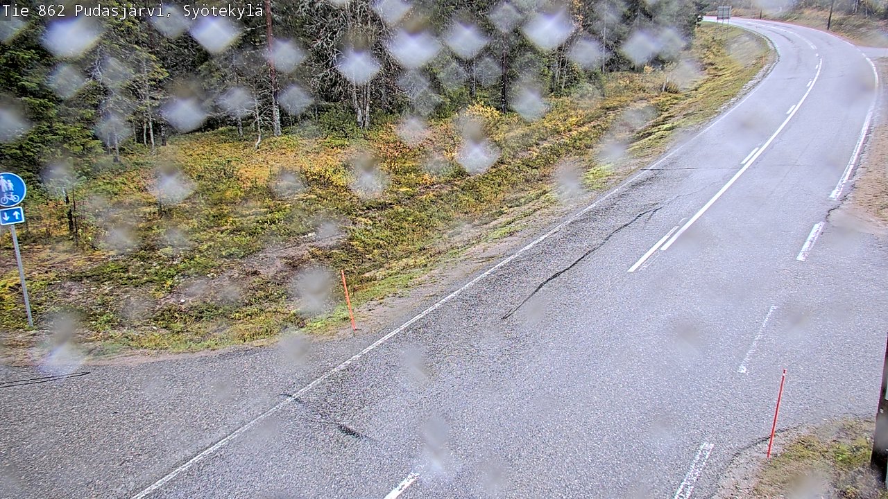 Weather Camera Image Road 862 Pudasjärvi, Syötekylä, Pudasjärvi, Pohjois-Pohjanmaa