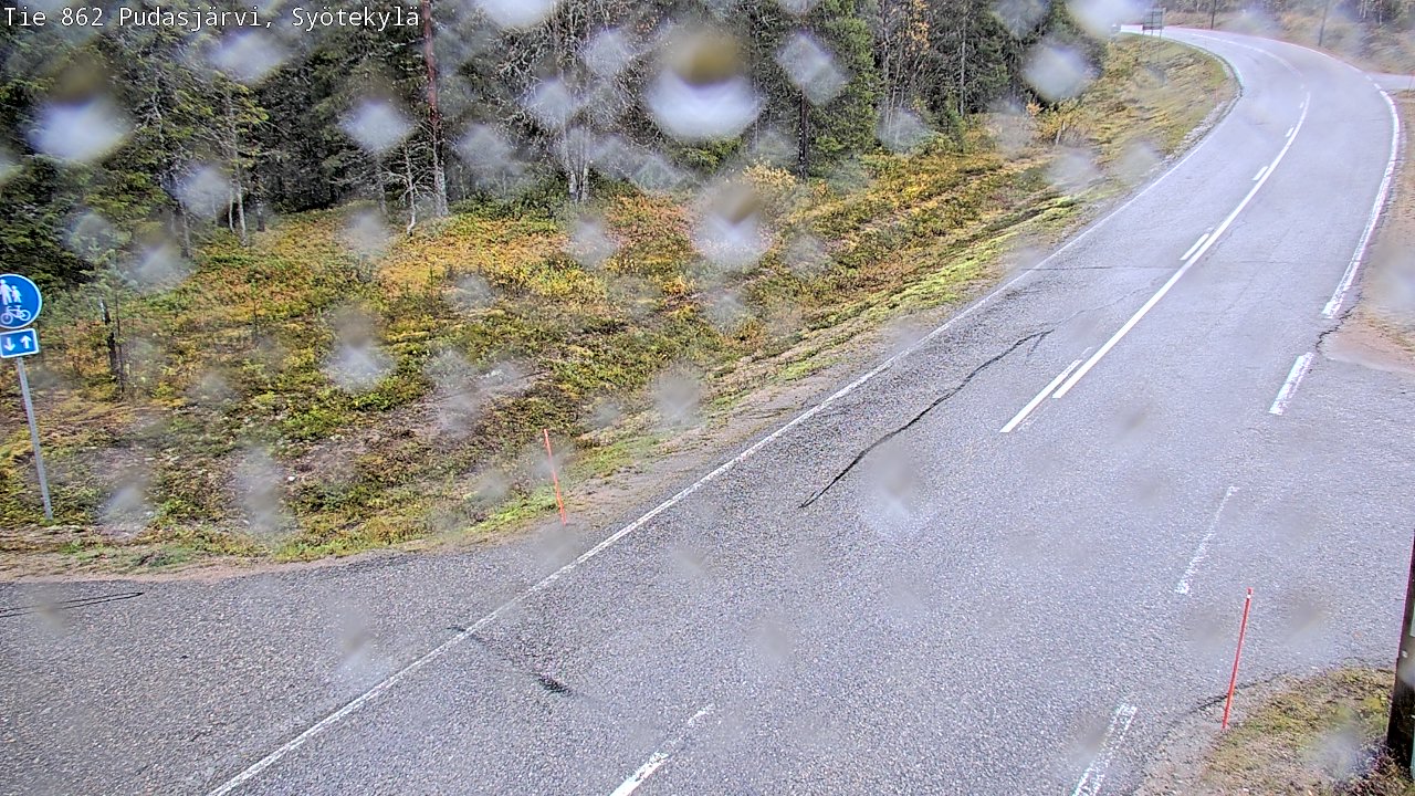 Weather Camera Image Road 862 Pudasjärvi, Syötekylä, Pudasjärvi, Pohjois-Pohjanmaa